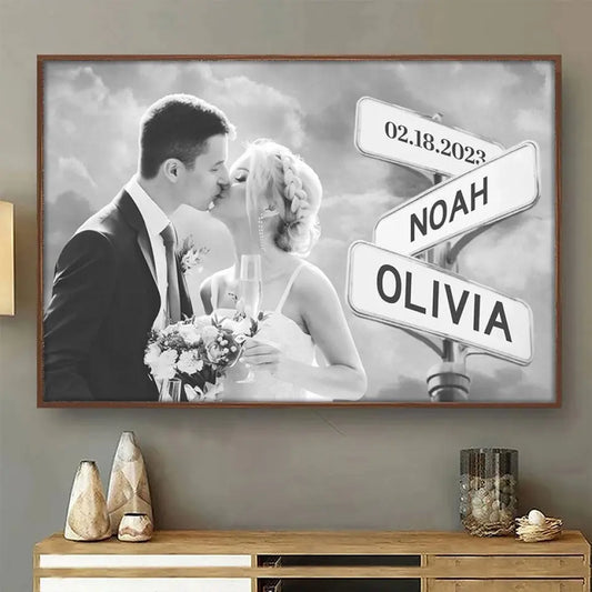 Custom Photo I Just Need You - Couple Personalized Horizontal Canvas Painting