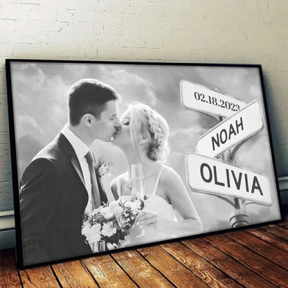 Custom Photo I Just Need You - Couple Personalized Horizontal Canvas Painting