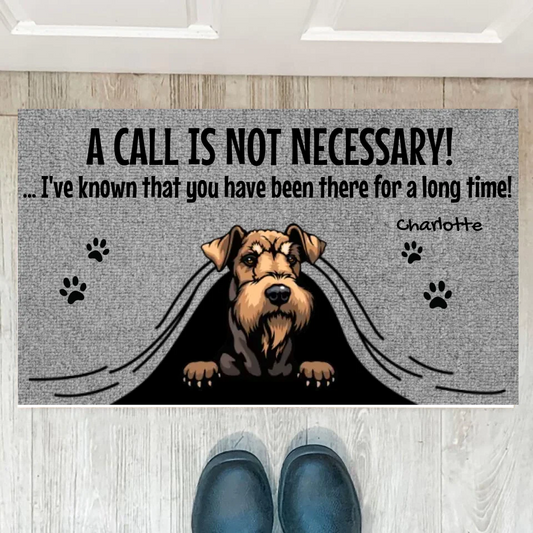 No need to ring the doorbell - customizable pet doormat